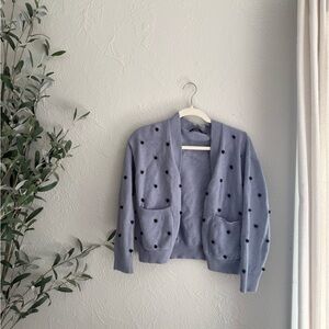 Periwinkle Polka Dot Cardigan